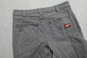 Milwaukee Hose Herren 36x32 grau Workwear Utility Carpenter Straight Canvas Arbeit - Bild 1 von 11