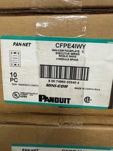 Panduit NEW FACEPLATE 4 Module PN: CFPE4IWY - Picture 1 of 3