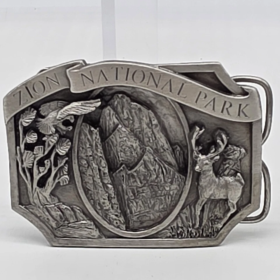 De colección 1984 Zion National Park Hebilla de Cinturón Parque Nacional 3D Edición Limitada #68 Foto 1 de 4