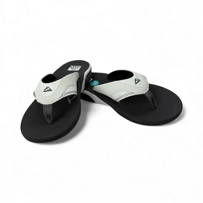 Sandalias chanclas Reef Fanning gris/blanco para hombre talla 8 nuevas con etiquetas Foto 1 de 4
