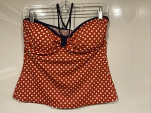 Costume da bagno Tommy Hilfiger a pois leggermente imbottito Halter Tankini taglia 12 - Foto 1 di 6