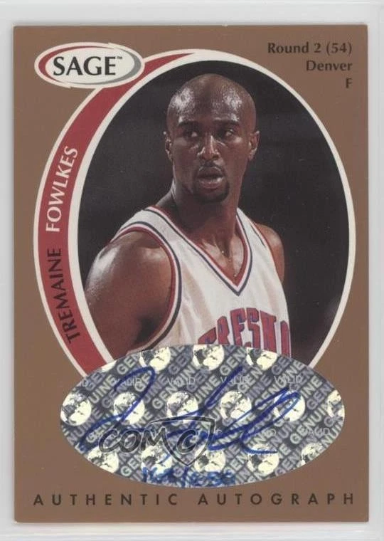 1998 SAGE Authentic Auto Bronze /650 Tremaine Fowlkes #A14 Auto - Image 1 of 2