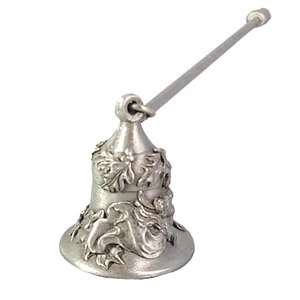 Candle Snuffer Xmas Decor Rawcliffe Pewter Holly Cherub Angel Horn VTG 1998 - Picture 1 of 12