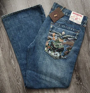 Jeans Vintage Vera Religione 'Joey' - 42x32 - Nuovi con etichette - 2004 Raro - Foto 1 di 9