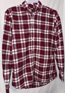 Camisa para hombre Gap calce medio ajustado roja a cuadros con botones 100 % algodón - Imagen 1 de 5