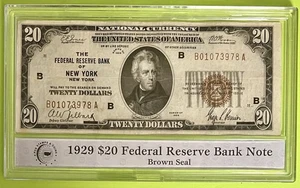 20 $ Federal Reserve Banknote von 1929. The Federal Reserve Bank of New York, NY - Bild 1 von 12