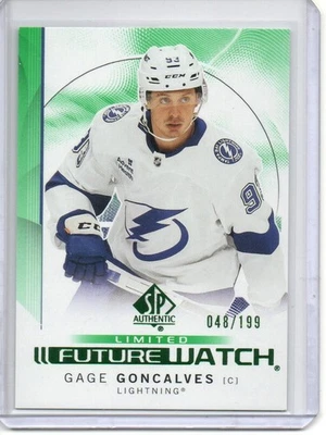 2024-25 SP Authentic Green Future Watch Limited Gage Goncalves #/199 Lightning - Image 1 of 2