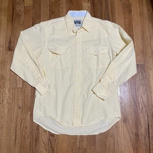 Camicia western 1883 Lucchese uomo M giallo chiaro manica lunga abbottonata - Foto 1 di 6