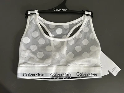 BNWT Calvin Klein Mesh Bralette Bra White Size Small - Image 1 of 4