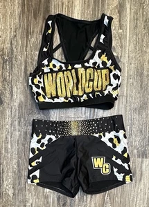 Varsity Spirit World Cup cheer competition outfit set leopard print - Picture 1 of 11