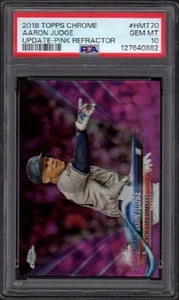 2018 Aaron Judge Topps Chrome Baseball #70 Actualización-Refractor Rosa Calificado PSA 10 - Imagen 1 de 4