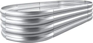 Land Guard Galvanized Raised Garden Bed Kit, Galvanized Planter Garden Boxes Out - Picture 1 of 6