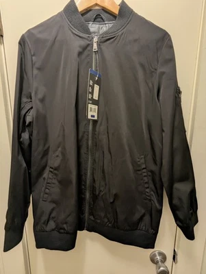 Bernardos Jacket Womens L Black Boyfriend Bomber Long Sleeve Full Zip NWT - Image 1 of 4