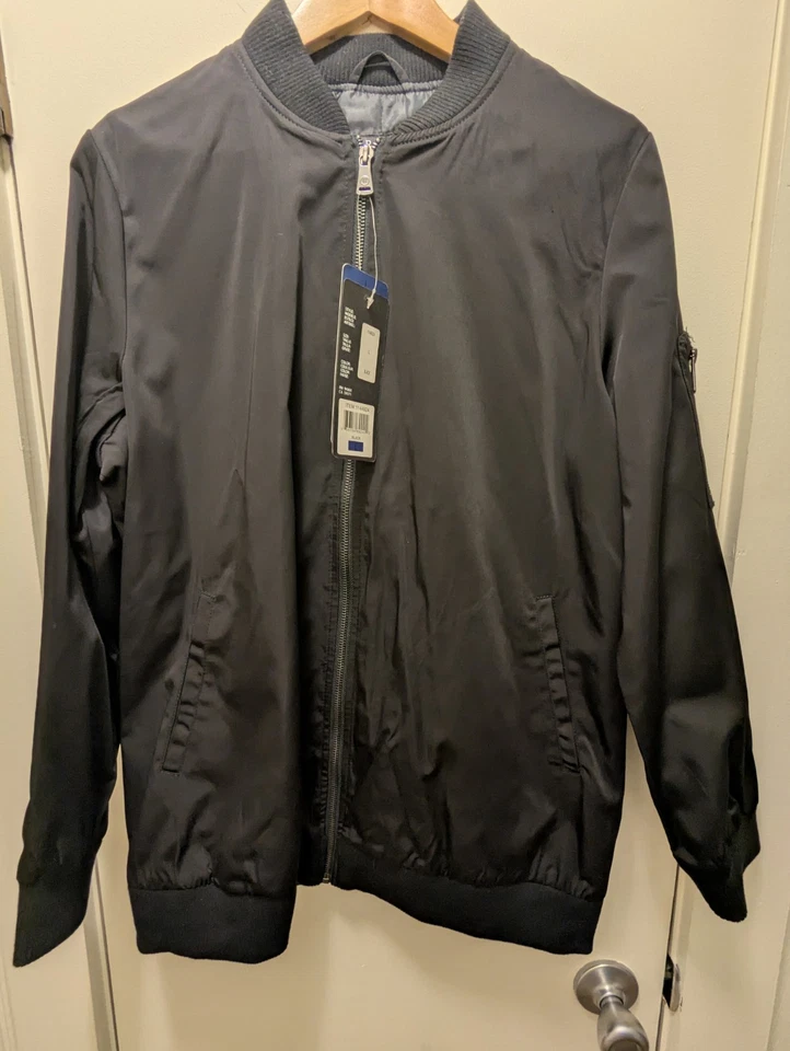 Bernardos Jacket Womens L Black Boyfriend Bomber Long Sleeve Full Zip NWT - Image 1 of 4