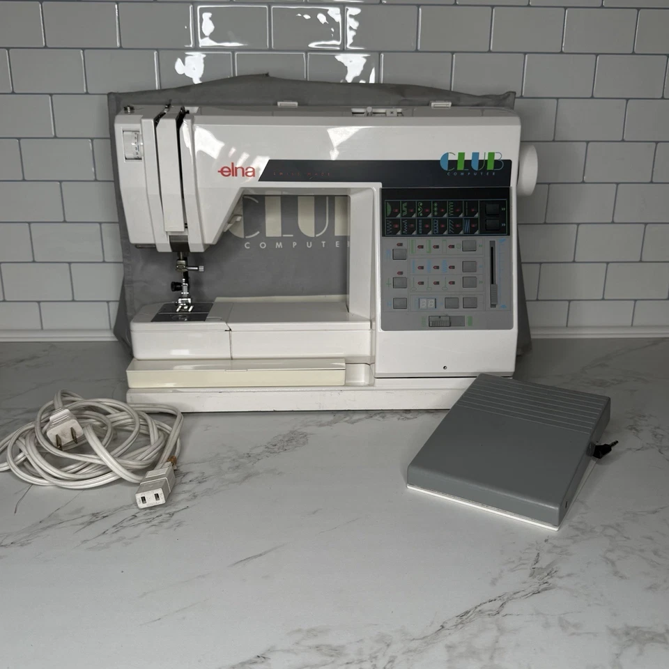 Elna Club Computer Sewing Machine 500 Working W/foot Pedal  & Accessories READ - Image 1 of 4