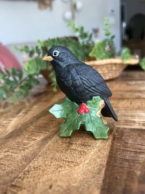 Andrea by Sadek Colly Bird Christmas Ornament Handpainted Porcelain Figurine - Image 1 of 4