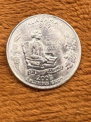 UNC 2003-D Alabama Quarter - 2 Major Die Crack on the reverse - Rare Find - Image 1 of 4