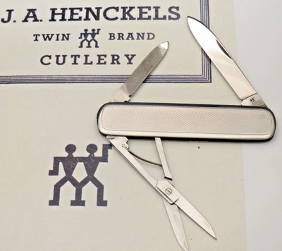 Vintage JA HENCKELS GERMANY Lobster Penknife Patterned Stainless Steel Handles - Image 1 of 4