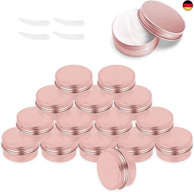 BESUCHE DEN YUE QIN-STORE YUE QIN 15 Stück 10ML Aluminium Leer Döschen Rund Reise Cremedose Tiegel P