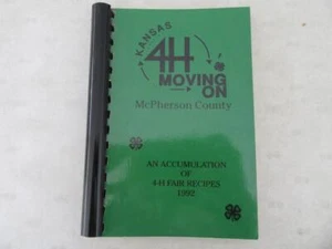 Vintage 1992 KANSAS 4-H UMZUG McPherson County KS Kochbuch 4H FAIRE REZEPTE - Bild 1 von 1
