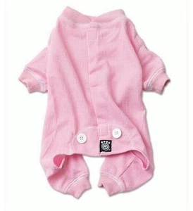 PetRageous Cozy Thermal Pajamas for Pets, Large, Pink with White Stitching. - Picture 1 of 4