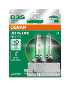 2 x D3S Osram Ultra Life XENON BULB XENARC NEW 66140ULT HID Hard Case  ( TWIN) - Picture 1 of 2