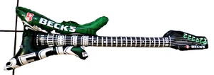 Becks Gitarre - aufblasbare Beck's Luftgitarre - Dekoration, mehrfarbig - Bild 1 von 3