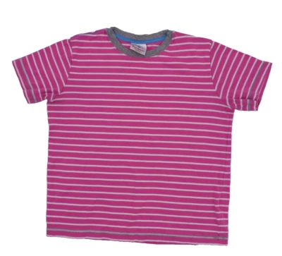 HANNA ANDERSSON Short Sleeve Pink & White Striped T-Shirt -- Girls 140 US 10 - Image 1 of 4