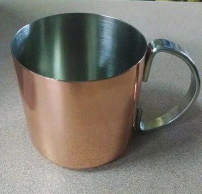 Набор из четырех БЕЗОПАСНЫХ ДЛЯ ПИЩЕВЫХ ПРОДУКТОВ 100% оригинальных 14 унций кружек Moscow Mule из нержавеющей стали с медным покрытием - Изображение 1 из 4