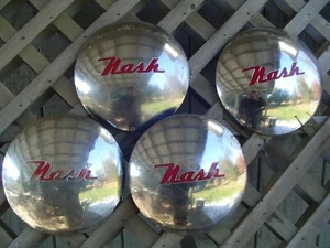 VINTAGE 1949 54 NASH RAMBLER AMBASSADOR LAFAYETTE HUBCAPS WHEEL COVER CENTER CAP - Picture 1 of 12