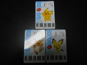 Pokemon Music Musical Note Card 2015 x3 Pikachu Pichu Raichu #2731 - Picture 1 of 15