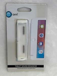 Onn Tablet Sound Enhancer Directional Sound Amplification, White, - Picture 1 of 2