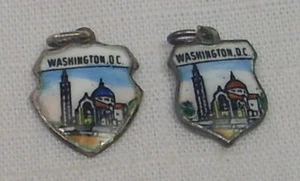Vintage REU Esterlina/Esmalte Washington D.C. Dije de pulsera Landmarks - Imagen 1 de 2