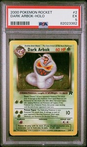 Pokemon PSA 5 EX Dark Arbok Holo 2/82 - Team Rocket (2000)