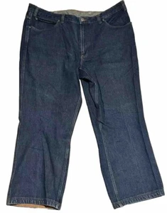 Duluth Trading Jeans Mens *46 X 30 Regular Fit Dark Blue Heavy Denim Ballroom - Picture 1 of 11