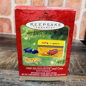 Hallmark Keepsake Ornament 1968 Silhouette and Case Hot Wheels 2000 Nice! - Picture 1 of 7