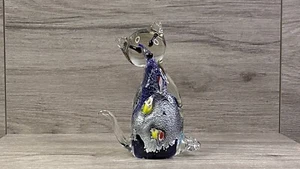 Vintage Millefiori Glas Katze Briefbeschwerer Murano Glas 4 1/2" - Bild 1 von 19