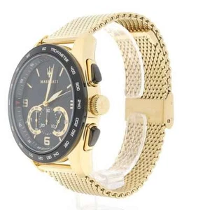 Maserati Traguardo R8873612010 Gold Tone Mesh Strap Men's Wrist Watch - Picture 1 of 4