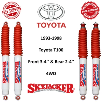 Juego de amortiguadores delanteros Skyjacker H7000 3-4" y traseros 2-4" para Toyota T100 1993-1998 4x4 Foto 1 de 4
