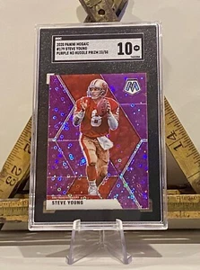 Steve Young HOF #23/50 2020 Panini Mosaic No Huddle Purple Prizm #291 - Bild 1 von 3