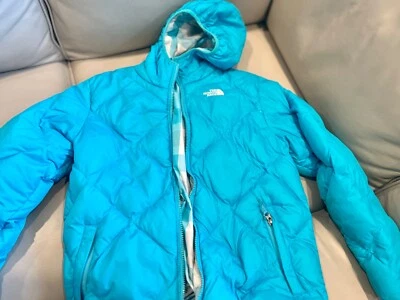 Chaqueta de esquí a cuadros azul y azul reversible THE NORTH FACE (Niñas XL) TNF Foto 1 de 4
