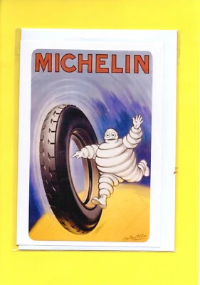 Michelin Tyres Retro Advert Greeting Card / Notelet (Blank inside) #410229