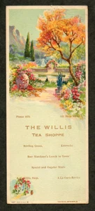 WILLIS TEA SHOPPE Bowling Green KY Vintage Werbung Sammelkarte 4-stelliges Telefon - Bild 1 von 1