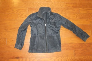 7-8y S BOY GIRL ❤️ COLUMBIA SCHOOL JACKET GRAY WATER WIND RESISTANT TOP ZIP - Picture 1 of 5