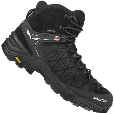 Salewa Alp Trainer 2 Mid GTX Damen-Wanderschuhe Trekkingschuhe Schuhe Schwarz