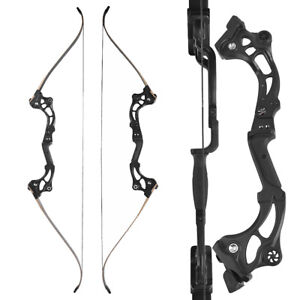 64" Recurve Bow 30-55lbs Takedown Outdoor Archery Hunting Bamboo Limbs Shooting