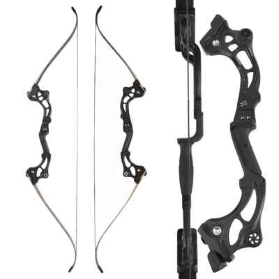 AMEYXGS 64" Recurve Bow 30-55lbs Takedown Outdoor Archery Hunting Bamboo Limbs Shooting