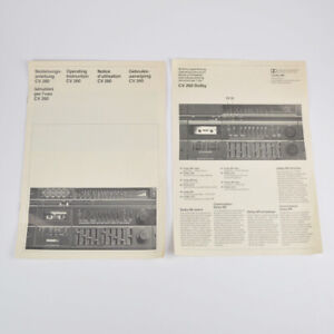 Schneider Cv 260 - Original Manual - Operating Instruction - 1984