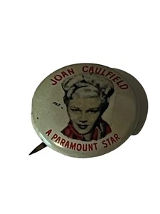 Joan Crawford Puffed Rice Actor Actress Paramount Star Button Pin Vtg Pinback - Picture 1 of 4