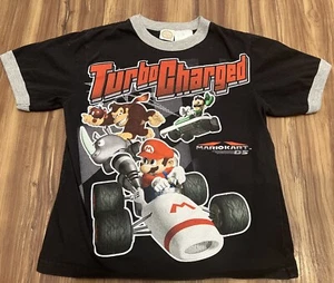 ✔️Vintage Nintendo Mario Kart DS Turbo Charged T Shirt TShirt Grey Size 5 RARE! - Picture 1 of 5